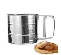 Stainless Steel Flour Sifter - 15x10x9.4cm | Ergonomic Handheld Fine Mesh Sieve Tool | Kitchen Baking Utensil For Flour Sugar Coffee Powder Pastry Cooking Home Use