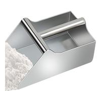 Stainless Steel Food Scoop - Kitchen Utility Shovel, Coffee Bean Mover, Long Lasting Candy Flour Transfer Tool | Portable Bar Party Serving Accessory for Popcorn Baking Snacks Storage Handling