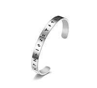 Stainless Steel Friendship Bracelet Viking Symbol Open for Women Men