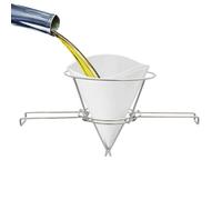 Stainless Steel Fryer Filter Stand - Oil Management System | Deep Fryer Accessory, 304 Stainless Steel Strainer Rack With Folding Arms Bracket For Home Kitchen Restaurant Hotel