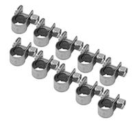 Stainless Steel Fuel Injection Hose Clamps, 10PCS Adjustable Pipe Hose Clip Tube Clamps Set for Plumbing, Automotive And Mechanical Application, 6mm to 20mm (7-9Mm)