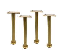 Stainless Steel Furniture Legs,TV Cabinet Legs,Kitchen Feet Adjustable,Metal Table Legs,for Coffee Table,Bathroom Cabinet,Spiral Adjustment,Protect The Floor,4pcs, gold13cm/5.1in