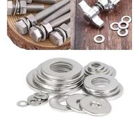 Stainless Steel Gasket Kit - 5 Inch Washer Assortment | Stainless Steel Hardware - 180 piece flat washer set 304 steels smooth ideal for DIY repair projects