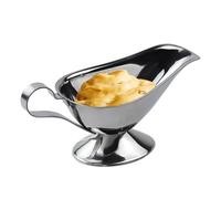 Stainless Steel Gravy Boat - 10 Ounce Sauce Cup With Handle, Elegant Pouring Seasoning Server | Tabletop Sauce Dish For Dining Kitchen Home Holiday Meal Party Creamer Dressing Service Use