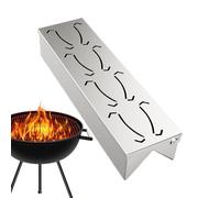 Stainless Steel Grill Smoker Box, Outdoor Barbecue Smoker Box with Convenient Hinged Lid, Durable Grilling Accessories for Maximum Production, Meat Charcoal Grills