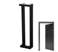 Stainless Steel Handle, Double Curved Push Handle, Square Tube Pull Lever with Modern Grip, Prefect for Front Door, Kitchen, Closet, Sliding Entry, Indoor Outdoor Workplace Use, 60x14x7cm Black