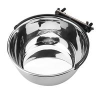 Stainless Steel Hanging Food Water Bowl Feeder Hanging Pet Bowl Sturdy Durable Stainless Cage Hanging Food Bowl for Cat Pet Dog Puppy Crate Cage (Small 9.5cm / 3.7in)