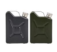 Stainless Steel Hip Flask, portátil Whiskey Liquor Container, Metal Leak Proof Barril Design, 3,9 pulgadas con tapa de rosca para camping, Hiking Travel Outdoor Adventure Picnic Gym Use