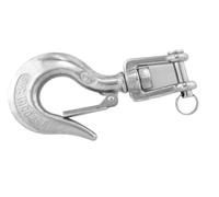 Stainless Steel Hoist Cargo Hook 304 Swivel Eye Hook 150/350/650/1000/1500kg Load Heavy Duty Lock Rigging Snap Trigger Clevis Hook for(1 X Load 1000kg)