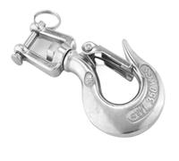 Stainless Steel Hoist Cargo Hook 304 Swivel Eye Hook 150/350/650/1000/1500kg Load Heavy Duty Lock Rigging Snap Trigger Clevis Hook for(1 X Load 350kg)