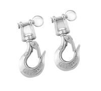 Stainless Steel Hoist Cargo Hook 304 Swivel Eye Hook 150/350/650/1000/1500kg Load Heavy Duty Lock Rigging Snap Trigger Clevis Hook for(2 X Load 150kg)
