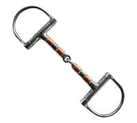 Stainless Steel Horse Bit, Copper Roller Mouth Horse Bit, Stainless Steel D-Ring Snaffle, Single Joint Professional Riding Bit, Comfortable and High-Quality Snaffle Bit for Horses