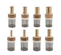 Stainless Steel Hose Barb Filter 4 pc 6~19mm Hose Filter Car Wash Garden Irrigation Filters Brass Strainer Sprayer Pump Filtering Net Stainless Steel Mesh(16mm)