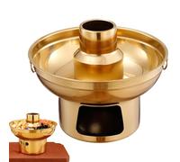 Stainless Steel Hot Pot, Dry Ice Milk Tea Hot Pot, Round Fruit Postre Display Contenedor, Kitchen Hot Pot For Cake, Ice Cream Hot Pot, Stainless Steel Postre Pot (Dry Ice Display Contenedor)