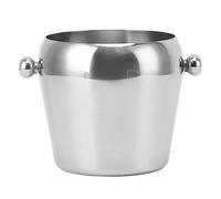 Stainless Steel Ice Bucket | 304 Food Grade Wine Chiller for Champagne/Beer/Cocktails | Large Capacity Beverage Tub for Home Bars/Parties (Silver Naked Large 2L)