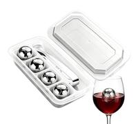 Stainless Steel Ice Cubes for Drinks, Chilling Whiskey Soccer Shapeds | Stainless Steel Ice Cubes That Don't Melt for Home Apartment Bar Party Holiday Game Day Wine Coffee Juice Beverage
