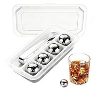 Stainless Steel Ice Cubes - Metal Ice Cube | Soccer Shaped Reusable | Cubes That Don't Water Down Drinks | For Apartment Bar Kitchen Party Holiday Gathering Game Day Wine Coffee