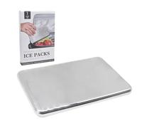 Stainless Steel Ice Pack, Reutilizable Freezer Pack, Sturdy Cooler Accessory, Ideal para camping, Hiking, Fishing, Picnics, Lunch Bags, Beachgoers, Sporting Events