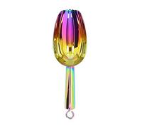Stainless Steel Ice Scoop | Thin Smooth Head Scoops Easily | Multipurpose Flour Scoop for Ice/Sugar/Popcorn | Sturdy Tarnish - proof Kitchen Gadget (No. 6 8 inches)