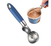 Stainless Steel Ice Scoop, Watermelon Baller Spoon, 7.87x1.77 Inches Comfortable and Easy to Handle, Pop-Top Iced Cream Tool for Sundaes Fruit Plate Decoration Cold Drink Production