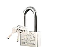 Stainless Steel Key Padlock with 4 Keys,The Width of The Lock Body is 30mm40mm50mm60mm(Long Lock,40mm)