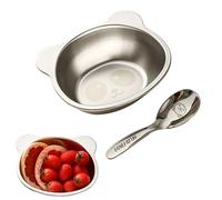 Stainless Steel Kids Plates, 450ml Children's Rice Bowls, Fun Animal Plates with Durable Design, Feeding Serving Bowls, Kids Tableware with Easy Cleaning, Stainless Steel for Camping Home Travel