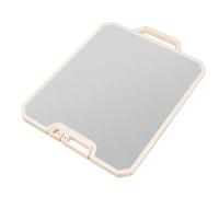 Stainless Steel Kitchen Cutting Board, Double-Sided Food Grade Carving Board with Juice Groove and Easy-Grip Handle, Sturdy Chopping Plate for Meat Preparation, Slicing, and Cutting Tasks