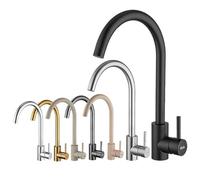 Stainless Steel Kitchen Faucet 360 Rotate Kitchen Sink Mixer Hot And Cold Water Chrome Black Gold Sink Mixer Tap(A1111,G3/8)