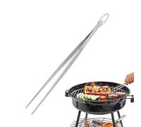 Stainless Steel Kitchen Tweezer Tongs Food Serving Grabber - BBQ Cooking Utensils for Chefs | Long Reach Precision Grip Design, Rust Resistant Durable Construction, Lightweight Easy Control Structure,