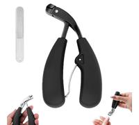 Stainless Steel Large Opening Nail Clippers,Thick Toenail Clippers for Seniors, Large Toe Nail Clippers for Thick Nails (BLACK)