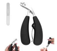 Stainless Steel Large Opening Nail Clippers,Thick Toenail Clippers for Seniors, Large Toe Nail Clippers for Thick Nails (Silver)