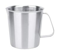 Stainless Steel Latte Art Milk Frothing Jug 1000ml Polished Finish Clear Oz Ml Scale Ergonomic Effort Saving Handle for Home Cafe Bar Coffee Frothing