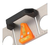 Stainless Steel Level Ruler with Bubble Level | Clear Scale for Accurate Positioning/Woodworking/Installation | Tarnish - proof Scribing Tool