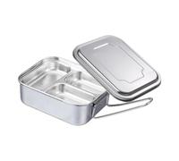 Stainless Steel Lunch Box, Double Layers Lunchbox, Three Compartment Container, Large Capacity Lunchbox, Leakproof Food Storage, Kids Lunch Box, Adult Lunch Container, Durable Stainless Steel, Eco-Fri