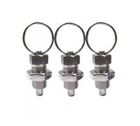 Stainless Steel M8*1.25 * 5 Non Locking Type Retractable Pull Spring Plunger With Lift Ring Indexing Pins