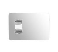 Stainless Steel Makeup Palette - Makeup Palette with Ring | Clear Stainless Steel Cosmetic Mixing Plate for Foundation, Lipsticks, Eyeshadow, Highlight Powder, Reusable Beauty Tool for Professional