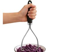 Stainless Steel Masher, Manual Potato Ricer, Kitchen Food Crusher, Potato Press Tool, Smooth Vegetable Fruit Puree Maker for Salad Avocado Pumpkin Butter Meal Prep Cooking Home Kitchen Restaurant