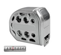 Stainless Steel Measuring Tape - 16.4ft Retractable Length Ruler Strip, Thick Electroplated Distance Gauge Tool, Water Resistant Hollow Design Marking Instrument Survey Equipment | Ground Layout