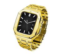 Stainless Steel Metal Watch Case And Band Bezel Modification Kit Set，For Band Series 9 8 7 45mm 6 5 4 SE 44mm Series Upgrade Refit Watch Strap