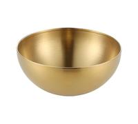Stainless Steel Mixer Bow, Cuenco de mezcla de acero inoxidable for ensalada, sopa, fideos, Ramen, fruta, preparación de alimentos, vajilla de cocina, diseño dorado multiusos duradero, 1 ud.(Brown)