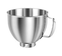 Stainless Steel Mixer Bow, Tazón mezclador de acero inoxidable, Compatible con accesorios de mezcla KitchenAid serie 4,5-5 QT con cabezal inclinable de 5 cuartos,for Mixer Bowl Replacement