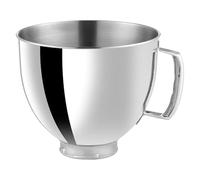 Stainless Steel Mixer Bow, Tazón mezclador de acero inoxidable de 4,5-5QT, Compatible con batidoras con base Kitchenaid, mezcla for elevación de 5QT con mango,for Mixer Bowl Replacement