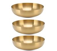 Stainless Steel Mixing Bowls, 3PCS Thickened Metal Bowls Golden Salad Storage Organizers Heavy Duty for Cooking Baking Salad
