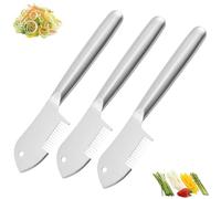 Stainless Steel Multi-purpose Julienne Peeler, Precision Julienne Blade, Vegetable Juliennes Slicer for Zanrot, Pecumber, Potato & Fruit, Comfortable Handle, Hanging Hole (3)