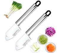Stainless Steel Multi-purpose Julienne Peeler,Vegetable Julienne Slicer Handheld,Precision Julienne Blade,Quick Easy Kitchen Shredder Tool,Comfortable Handle & Hanging Hole for Carrot,Cucumber (2pcs)