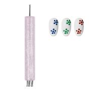 Stainless Steel Nail Dotting Pen - 5 Petal Flower Fine Tip Manicure Pencil