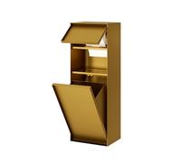 Stainless Steel Niche for Shower,Recessed Toilet Paper Holder in Wall Tissue Toilet Roll Holder with Storage, Shower Niche with Trash Can,for Bathroom,Restaurant, Hotel,Silver(Green)