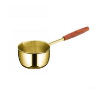 Stainless Steel Oil Drizzling Pan 300 ml with Extended Heat-Resistant Handle for Gas Stove Cooking And Kitchen Oil Dispensing (B Gold)