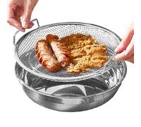Stainless Steel Oil Filter, Heat-Resistant Grease Drainer, 8.86x2.36 Inches Strainer with Durable Build, Frying Oil Strainer, Kitchen Colander with Mesh Design, Oils Filter for Barbacoa and Fried Food