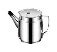Stainless Steel Oil Filter Pot - 2L Oil Strainer Container, Cooking Filter Jar with Easy Pour Spout and Strainer | Grease Storage Container for Kitchen, Restaurant and BBQ Use